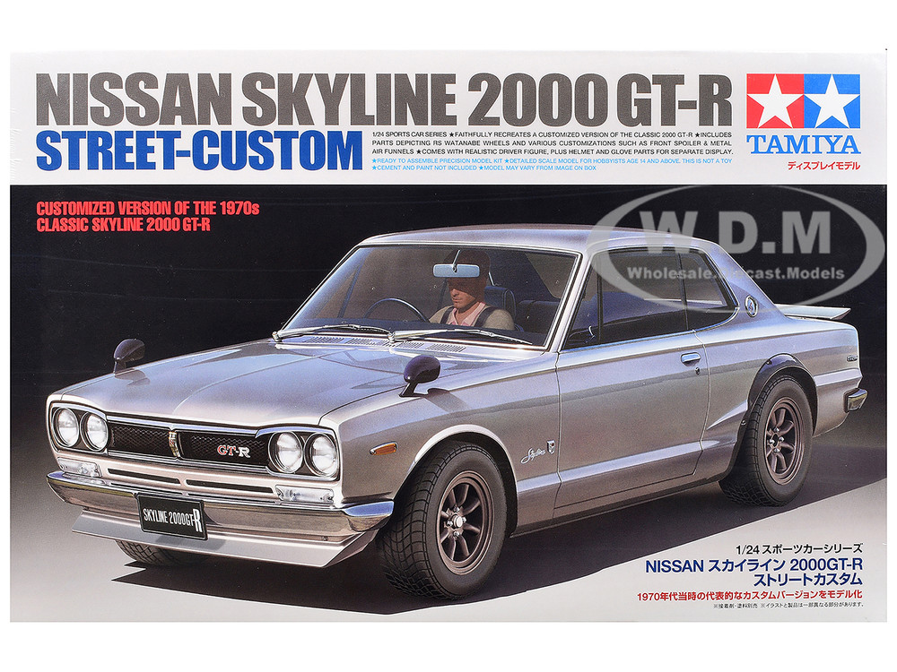 Model Kit Nissan Skyline 2000 GT-R Street-Custom with Figure 1/24