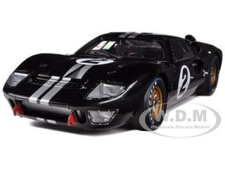 1966 Ford GT-40 MK 2 Black #2 1/18 Diecast Model Car Shelby Collectibles 408