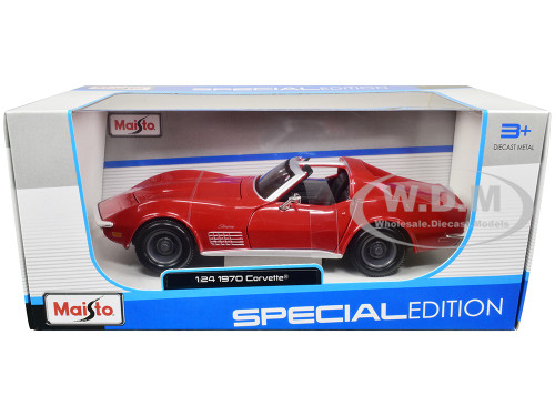 1970 Chevrolet Corvette Red 1/24 Diecast Car Model Maisto 31202