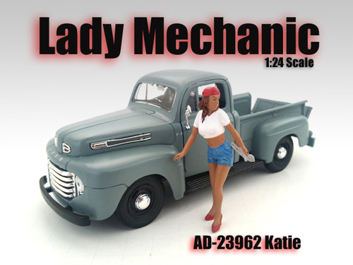 Lady Mechanic Katie Figure For 1:24 Scale Models American Diorama 23962