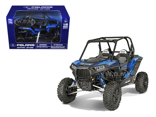  Polaris RZR XP 1000 Dune Buggy Woodoo Blue 1/18 Model New Ray 57593 B