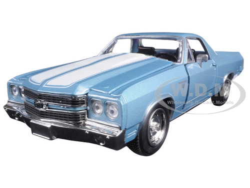 1970 Chevrolet El Camino SS Blue 1/24 Diecast Model Car New Ray 71883
