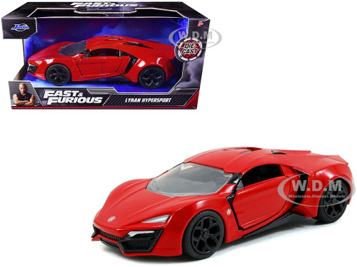 Lykan Hypersport Red Lights Dom Figurine Fast & Furious Movie 1/18