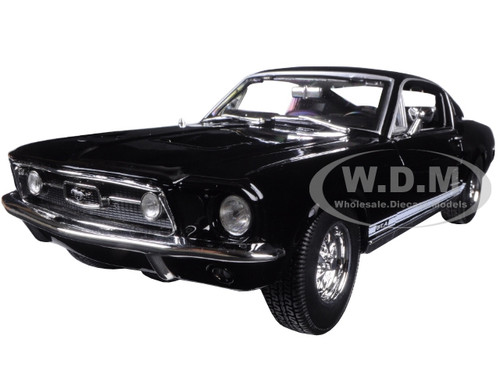 1967 Ford Mustang GTA Fastback Black 1/18 Diecast Model Car Maisto 31166