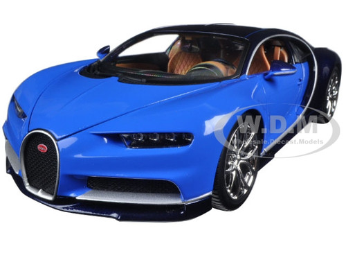 2016 Bugatti Chiron Blue 1/18 Diecast Model Car Bburago 11040