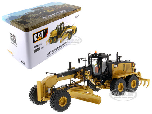 CAT Caterpillar 16M3 Motor Grader with Operator High Line Series 1/50 Diecast Model Car Diecast Masters 85507
