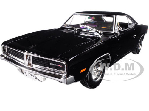 1969 Dodge Charger R/T Black 1/18 Diecast Model Car Maisto 31387