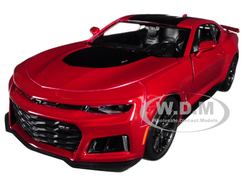 2017 Chevrolet Camaro ZL1 Burgundy 1/24 Diecast Car Model Motormax 79351