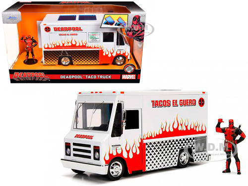 Deadpool Taco Truck Deadpool Diecast Figure Marvel Series 1/24 Diecast Model Jada 99730