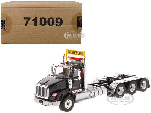 International HX620 Day Cab Tridem Tractor Black 1/50 Diecast Model Diecast Masters 71009