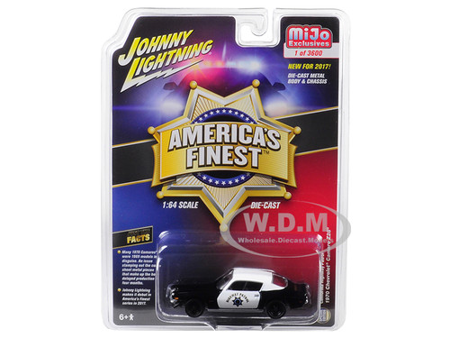 1970 Chevrolet Camaro Z28 California Highway Patrol CHP Black White America's Finest Limited Edition 3600 pieces Worldwide 1/64 Diecast Model Car Johnny Lightning JLCP7025