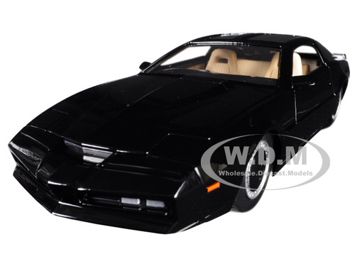 1982 Pontiac Firebird Trans Am Black with Light KITT Knight Rider 1982 TV Series Hollywood Rides Series 1/24 Diecast Model Car Jada 30086