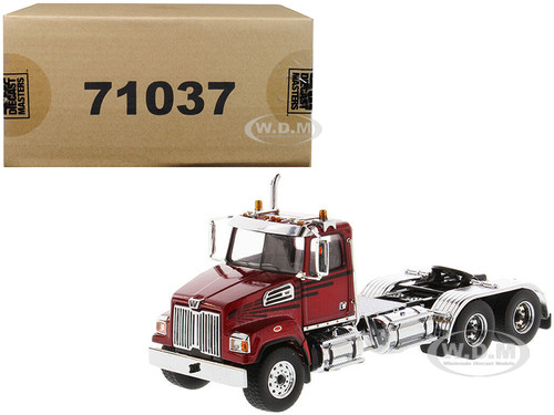 Western Star 4700 SF Tandem Day Cab Tractor Metallic Red 1/50 Diecast Model Diecast Masters 71037