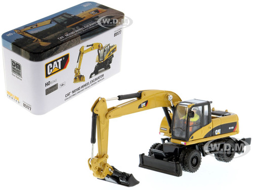 CAT Caterpillar M318D Wheeled Excavator Operator High Line Series 1/87 HO Diecast Model Diecast Masters 85177