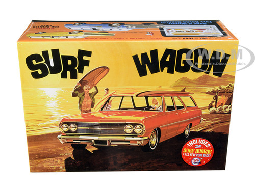 Skill 2 Model Kit 1965 Chevrolet Chevelle Surf Wagon Two Surf Boards 4 in 1 Kit 1/25 Scale Model AMT AMT1131