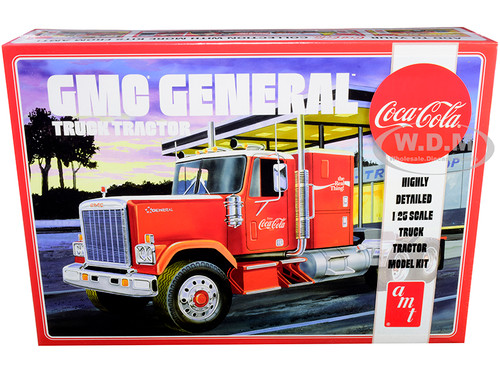 Skill 3 Model Kit GMC General Truck Tractor Coca Cola 1/25 Scale Model AMT AMT1179