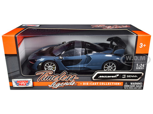 McLaren Senna Gray Metallic Black Timeless Legends 1/24 Diecast Model Car Motormax 79355