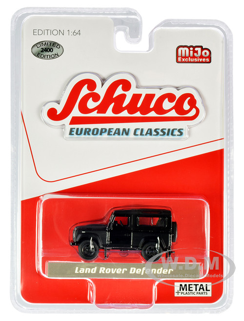 Land Rover Defender Matt Black European Classics Limited Edition 2400 pieces Worldwide 1/64 Diecast Model Car Schuco 4000