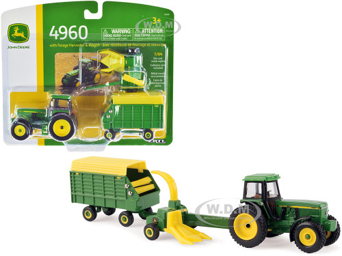 John Deere 4960 Tractor Forage Harvester Wagon 1/64 Diecast Models ERTL TOMY 45589