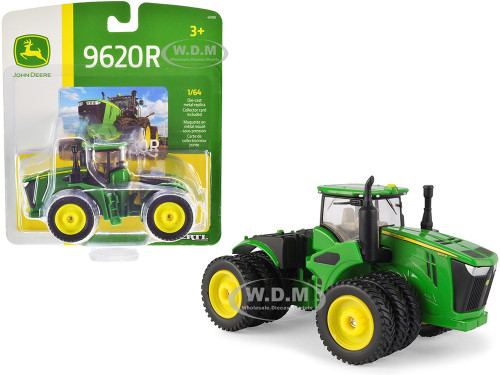 John Deere 9620R Tractor Triple Front Rear Wheels 1/64 Diecast Model ERTL TOMY 45700