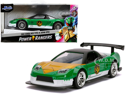 2002 Honda NSX Type-R Japan Spec Green Ranger Power Rangers 1/32 Diecast Model Car Jada 31843