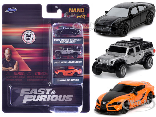 Fast & Furious 9 2021 Movie 3 piece Set Nano Hollywood Rides Series Diecast Model Cars Jada 32481