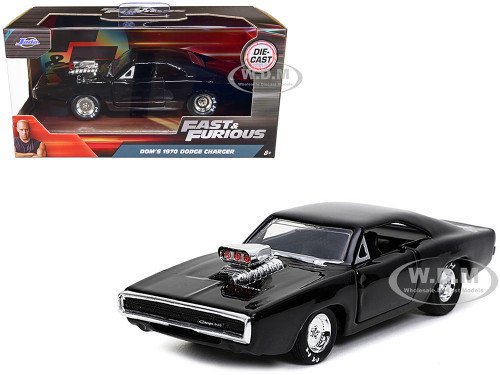 Dom's 1970 Dodge Charger 500 Black Fast & Furious 9 F9 2021 Movie 1/32 Diecast Model Car Jada 32215