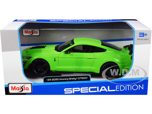 2020 Ford Mustang Shelby GT500 Bright Green 1/24 Diecast Model Car Maisto 31532