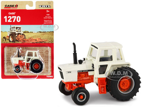 Case 1270 Agri King Tractor Cream Orange Case IH Agriculture Series 1/64 Diecast Model ERTL TOMY 44228