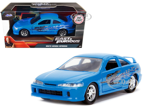 Mia's Acura Integra Light Blue Graphics Fast & Furious Series 1/32 Diecast Model Car Jada 31029