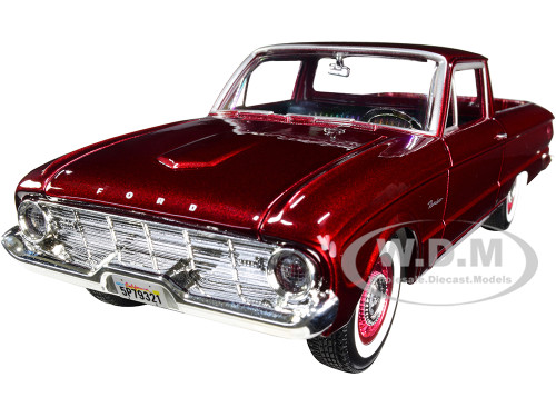1960 Ford Ranchero Pickup Burgundy Metallic 1/24 Diecast Model Car Motormax 79321