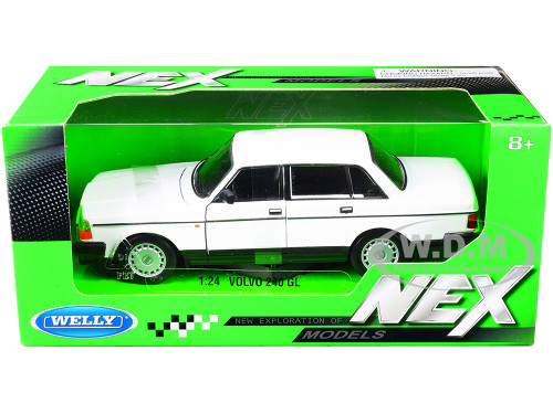Volvo 240 GL White NEX Models 1/24 Diecast Model Car Welly 24102