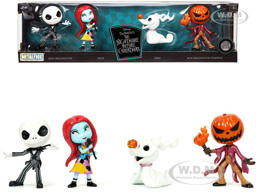 Set of 4 Diecast Figurines 2.5" Tim Burton's The Nightmare Before Christmas Metalfigs Series Jada 31932