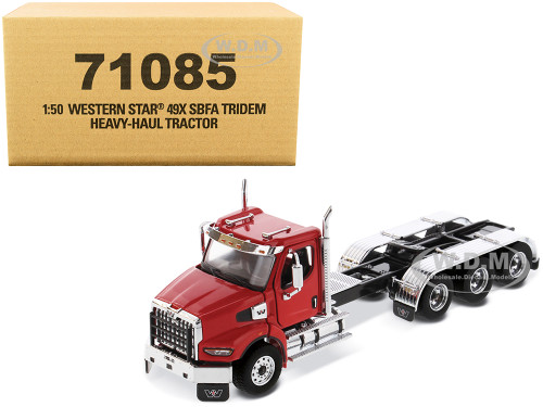 Western Star 49X SBFA Tridem Day Cab Heavy-Haul Truck Tractor Viper Red Transport Series 1/50 Diecast Model Diecast Masters 71085