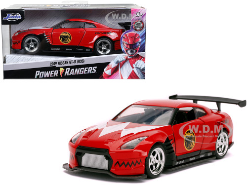 2009 Nissan GT-R R35 Red Red Ranger's Power Rangers 1/32 Diecast Model Car Jada 31827
