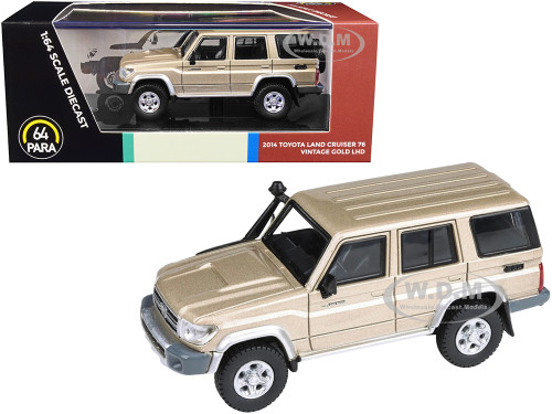2014 Toyota Land Cruiser 76 Vintage Gold Metallic 1/64 Diecast Model Car Paragon Models PA-55314