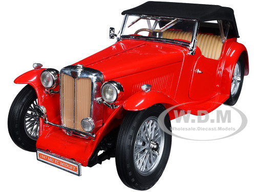 1947 MG TC Midget Red 1/18 Diecast Model Car Road Signature 92468r