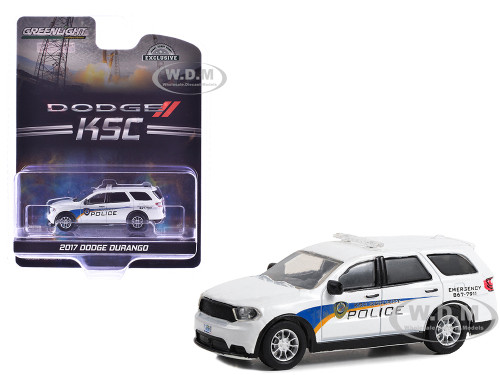 2017 Dodge Durango Kennedy Space Center KSC Security Police Traffic Enforcement White with Graphics Hobby Exclusive Series 1/64 Diecast Model Car Greenlight 30285
