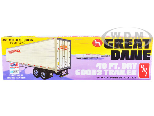 Skill 3 Model Kit Great Dane 40 Ft. Dry Goods Trailer 1/25 Scale Model AMT AMT1185