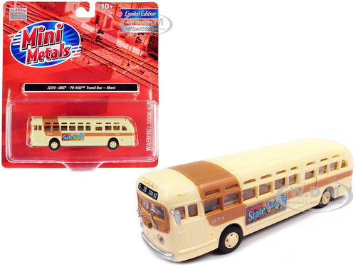GMC PD-4103 Transit Bus #948 Beige MTA Miami 1/87 HO Scale Model Classic Metal Works CMW32319