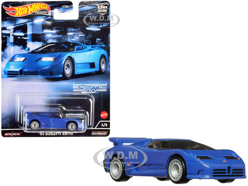 1994 Bugatti EB110 Blue Exotic Envy Series Diecast Model Car Hot Wheels HCJ89