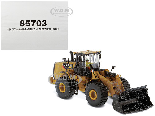 CAT Caterpillar 966M Wheel Loader Operator Dirty Version Weathered Series 1/50 Diecast Model Diecast Masters 85703