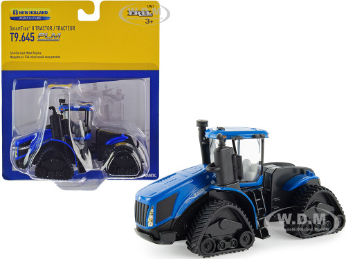 New Holland T9.645 SmartTrax II Tractor Tracks Blue PLM Intelligence 1/64 Diecast Model ERTL TOMY 13961
