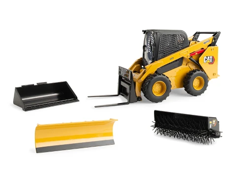 CAT Caterpillar 272D3 Wheeled Skid Steer Loader Working Tools Yellow 1/16 Diecast Model ERTL TOMY X85629