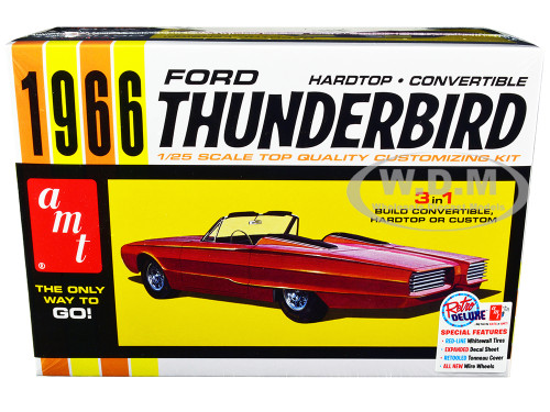 Skill 2 Model Kit 1966 Ford Thunderbird Hardtop Convertible 3 in 1 Kit 1/25 Scale Model AMT AMT1328