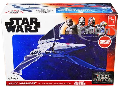 Skill 2 Model Kit Havoc Marauder Space Ship Star Wars The Bad Batch 2021 Current TV Series 1/144 Scale Model AMT AMT1348
