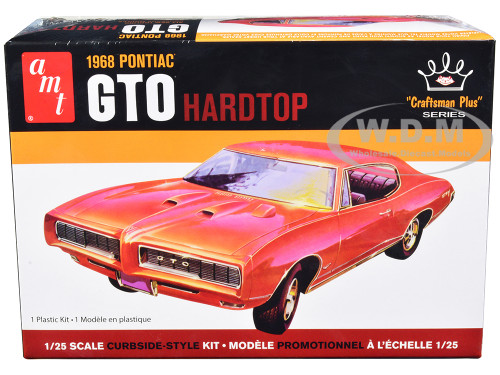 Skill 2 Model Kit 1968 Pontiac GTO Hardtop Craftsman Plus Series 1/25 Scale Model AMT AMT1411M
