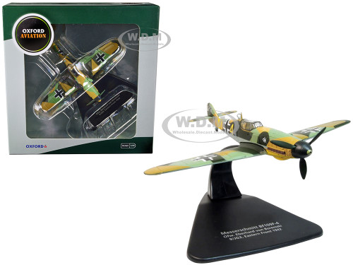 Messerschmitt Bf 109F 4 Fighter Plane Ofw Eberhard von Boremski 9 JG3 Eastern Front 1942 Oxford Aviation Series 1/72 Diecast Model Airplane Oxford Diecast AC114