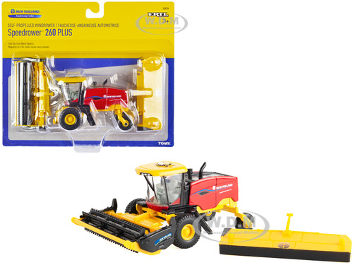 New Holland Speedrower 260 PLUS Self-Propelled Windrower Header Red Yellow 1/64 Diecast Model ERTL TOMY 13979