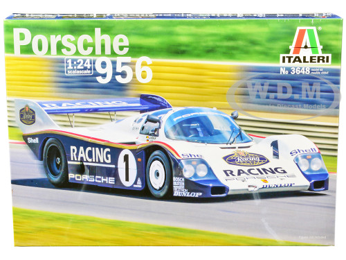 Skill 2 Model Kit Porsche 956 1/24 Scale Model Italeri 3648